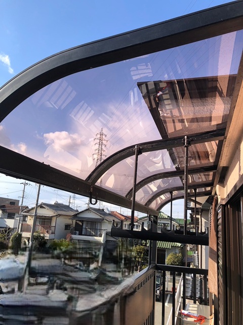 20250128　加古郡播磨町　K様　テラス屋根交換施工写真